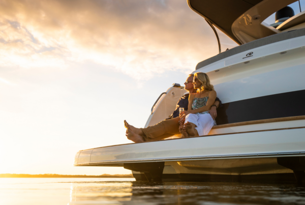 Riviera 5400 Sport Yacht Sunsets on Sydney Harbour